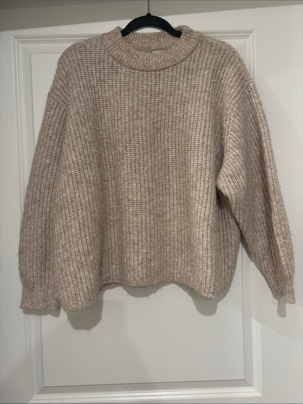 ASOS, Women’s Chunky Knit Sweater - Beige, Size Large